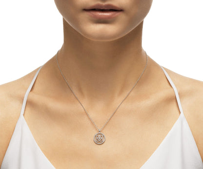DBES-N1021980045 plum blossom hollow full diamond pendant