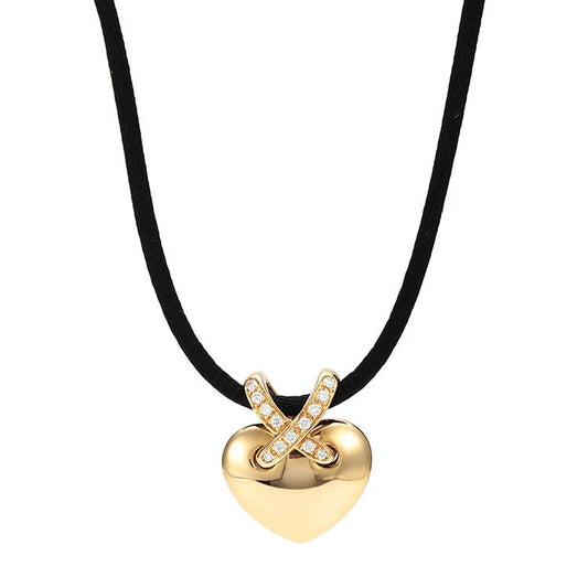 SM-212220 Crossed Heart Shape Pendant