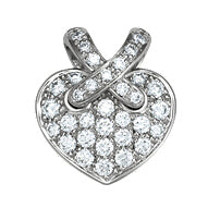 SM-473698 Cross Heart Shape Full Diamond Pendant