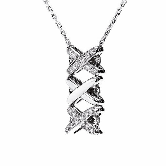 SM-834049 Cross chain pendant three-prong pendant