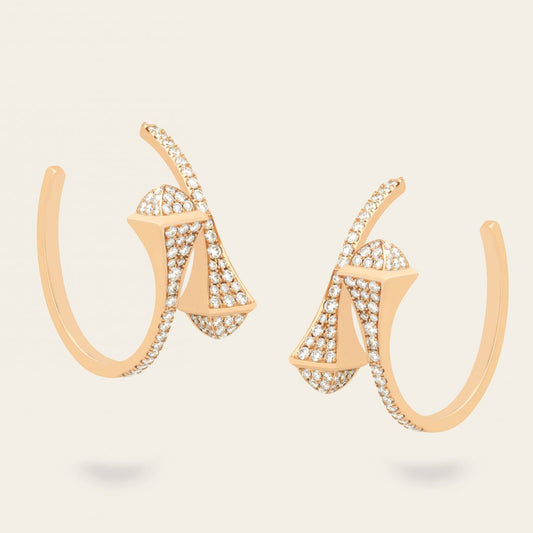 MR-CLEO-E14 full diamond pointed earrings