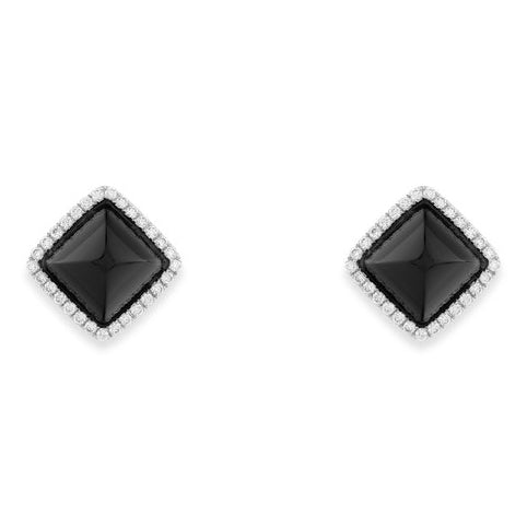 MR-CLEO-E3, four-corner agate stud earrings