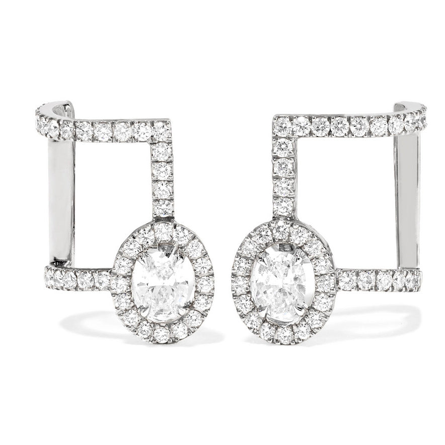 MSK-8854 Messica egg-shaped diamond ear clip