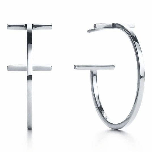 TIF75657331中号光金T字线圈耳钉