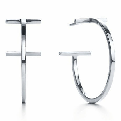 TIF75657331中号光金T字线圈耳钉