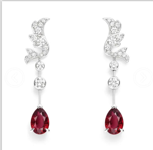 SM-570258 Pear-shaped earrings, wings