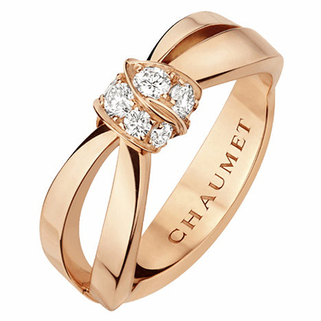 SM-083055 Cross type half diamond light gold ring 8# (guest version)