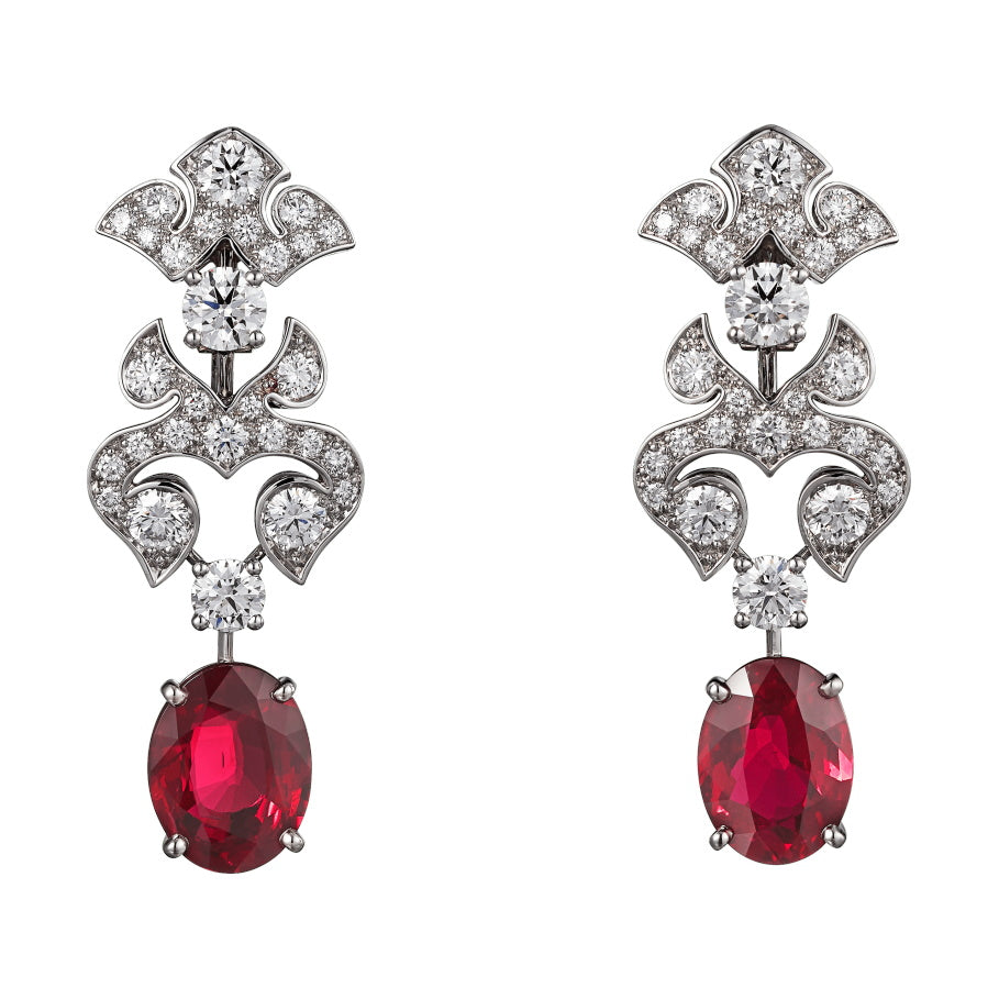 KDY-H8000322 Ribbon long earrings earrings egg-shaped stone