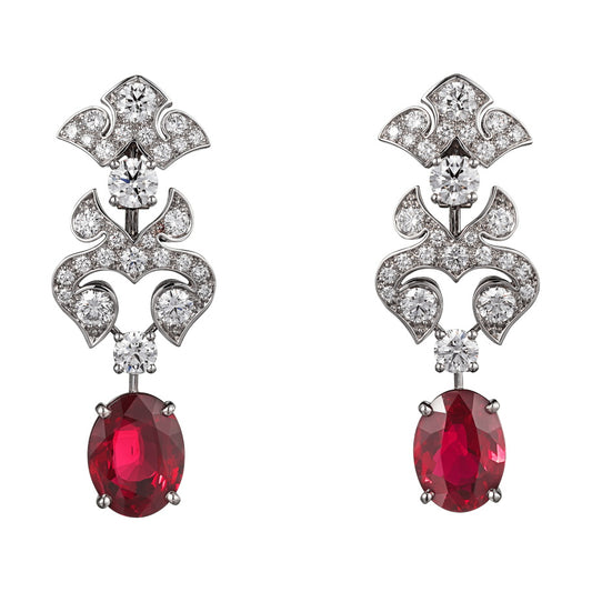 KDY-H8000322 Ribbon long earrings earrings egg-shaped stone