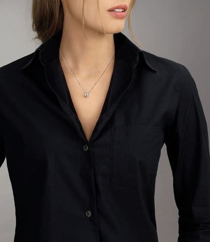 MSK-7158 barrel double ring movable pendant with diamonds