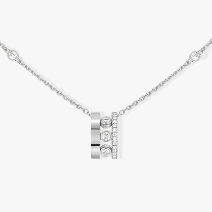 MSK-7158 barrel double ring movable pendant with diamonds