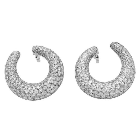 KDY-P4083483 round opening full diamond C-shaped ear clip