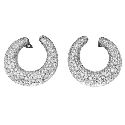 KDY-P4083483 round opening full diamond C-shaped ear clip