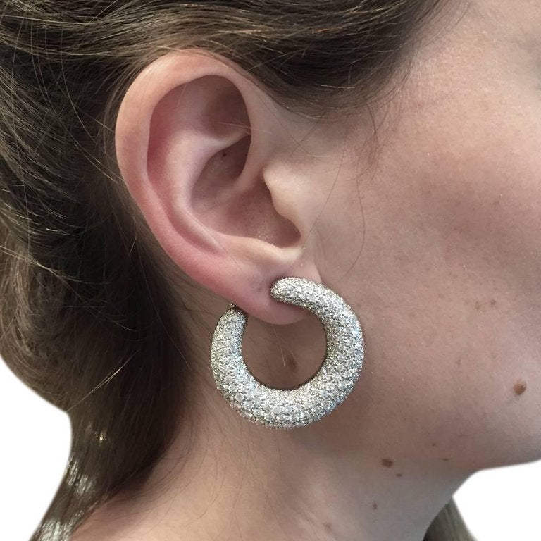 KDY-P4083483 round opening full diamond C-shaped ear clip
