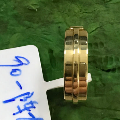 TIF80570782光金宽版T字戒指14#