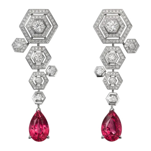 KDY-H8000212 hexagonal honeycomb earrings ear clip