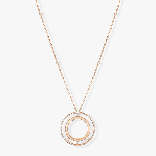 MSK-11169-PG round movable pendant full of diamonds