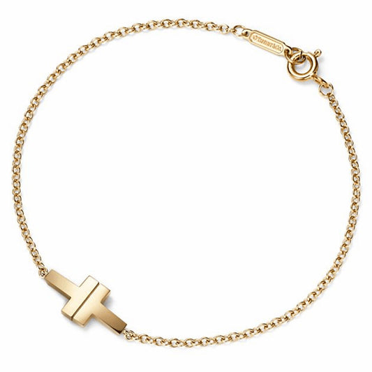 TIF19725840 guest version double T light gold bracelet