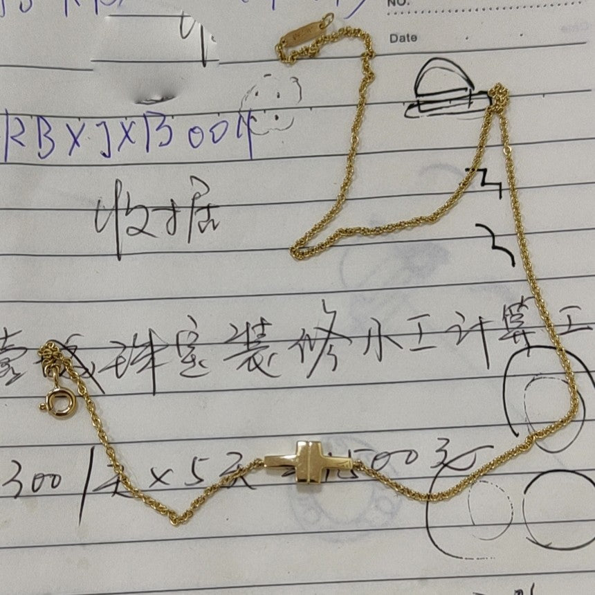 TIF19725840客版双T字光金手链
