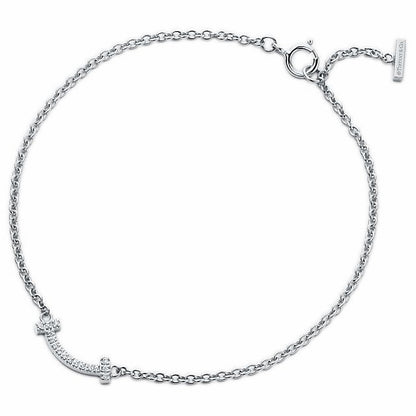 TIF36306399 small smile diamond T-shaped bracelet