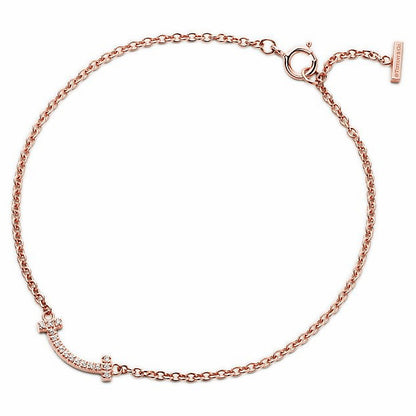 TIF36306399 small smile diamond T-shaped bracelet