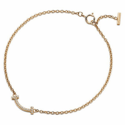 TIF36306399 small smile diamond T-shaped bracelet