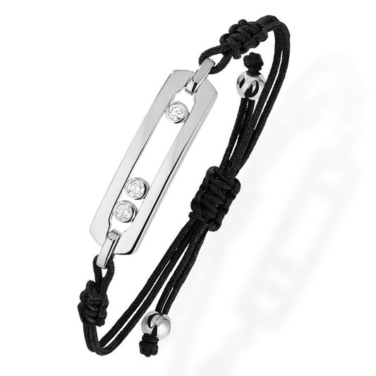 MSK-65874 light gold movable bracelet, bezel, rope