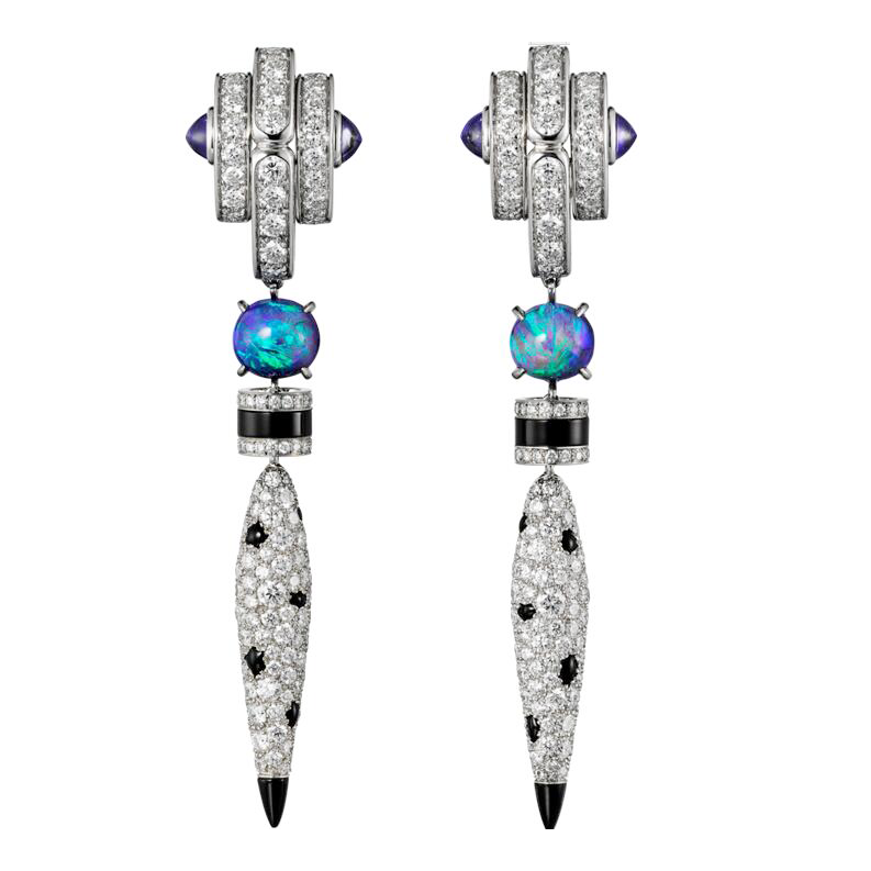 KDY-T4579040 leopard print colorful earrings main stone 5.7x6.4mm