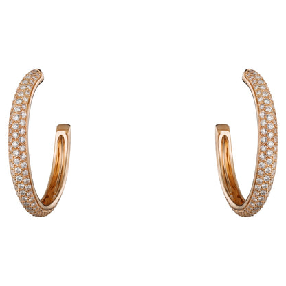 KDY-N8515098 full diamond C-shaped hoop earrings