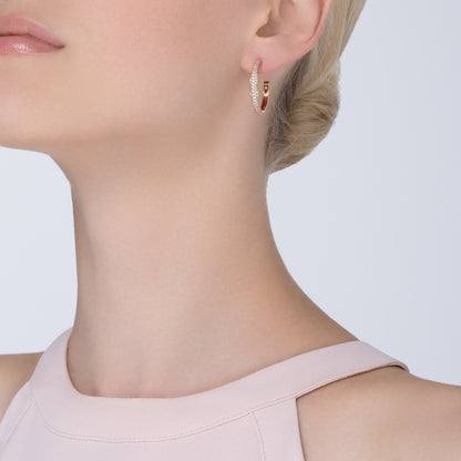 KDY-N8515098 full diamond C-shaped hoop earrings