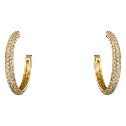 KDY-N8515098 full diamond C-shaped hoop earrings