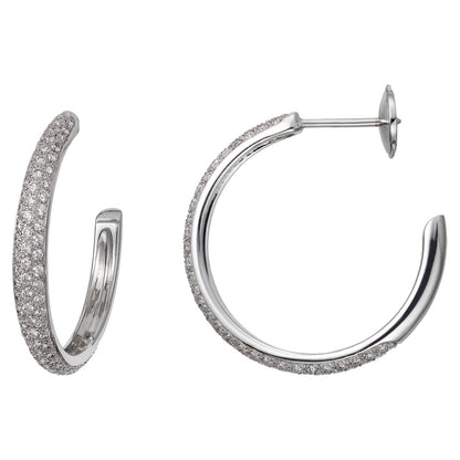 KDY-N8515098 full diamond C-shaped hoop earrings