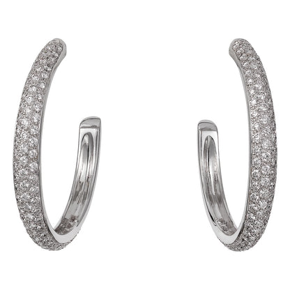 KDY-N8515098 full diamond C-shaped hoop earrings