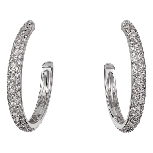 KDY-N8515098 full diamond C-shaped hoop earrings