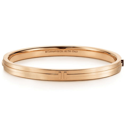 TIF73456519 light gold T-shaped double twist bracelet 17#