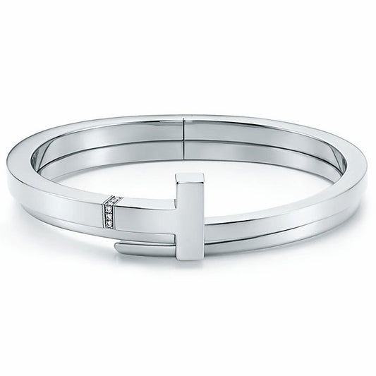TIF85370100 T-shaped square wrap bracelet with diamonds 18#