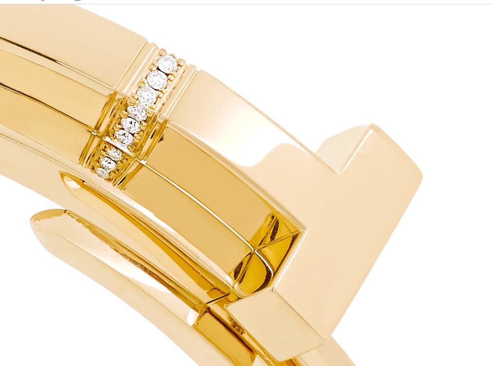 TIF85370100 T-shaped square wrap bracelet with diamonds 18#