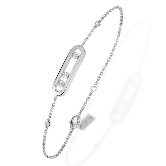 MSK-04324 three diamond activity bracelet