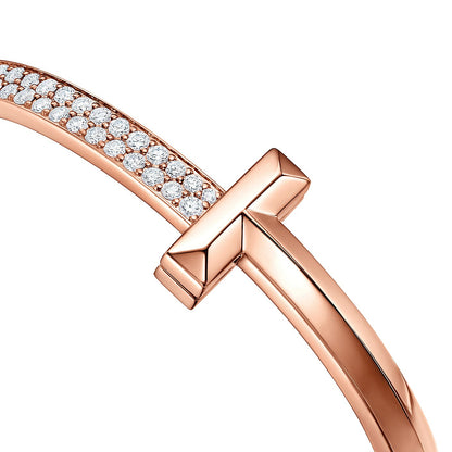 TIF74280644 hollow version guest version half inlaid sword spine T-shaped bracelet 16#