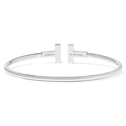 TIF29395993 Double T-shaped half diamond and half agate bracelet