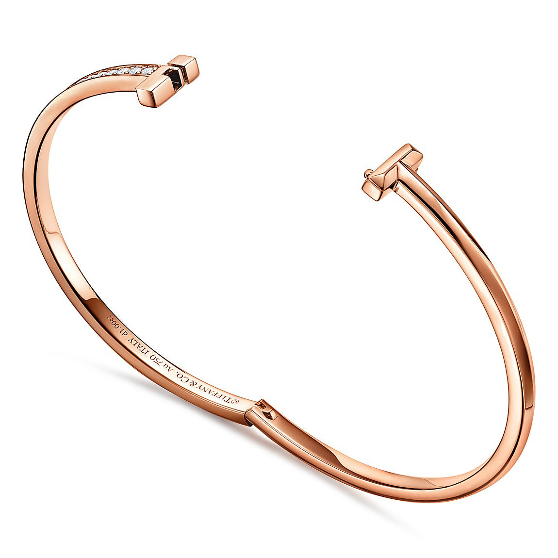 TIF33408905 half diamond sword spine T-shaped narrow bracelet 16#