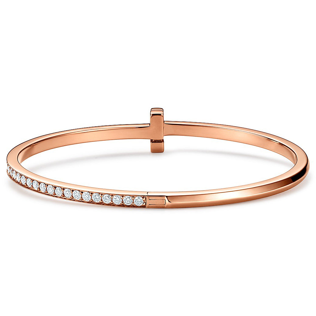 TIF33408905 half diamond sword spine T-shaped narrow bracelet 16#