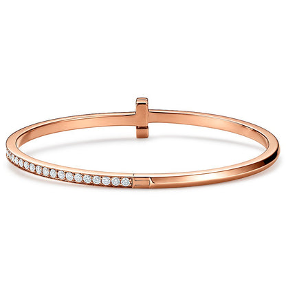 TIF33408905 half diamond sword spine T-shaped narrow bracelet 16#
