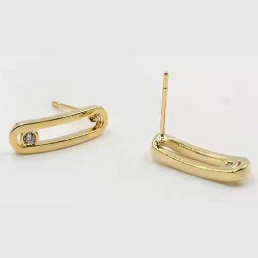 MSK-10029 movable light gold earrings