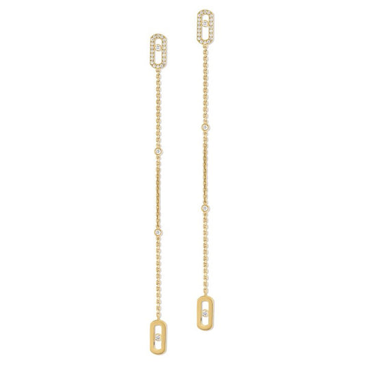 MSK-11321-YG, long movable earrings