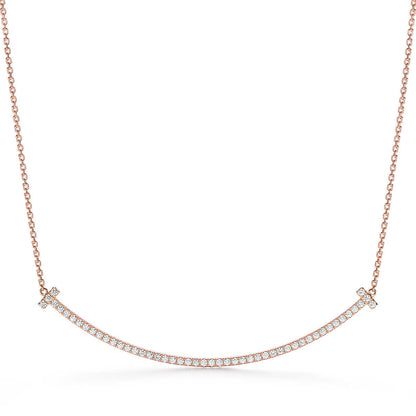 TIF70619093 diamond extra large smiling T-shaped chain pendant