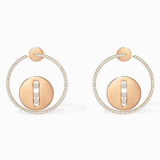 MSK-63884 circle twisting movable earrings