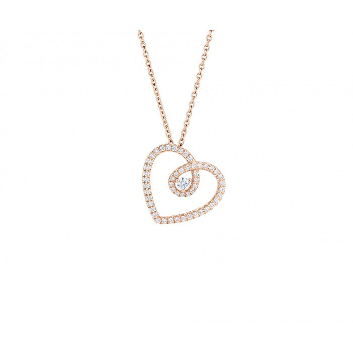 DBES-N102170 Crossed Four Claw Heart Pendant