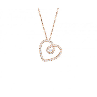 DBES-N102170 Crossed Four Claw Heart Pendant