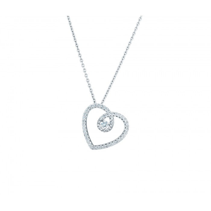 DBES-N102170 Crossed Four Claw Heart Pendant